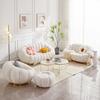 Silla de Calabaza de Lujo Ligero Nórdico para Sentarse y Reclinarse, Informal para Sala de Estar, Sofá Silla Individual Perezosa de Terciopelo de Cordero, Silla Mecedora