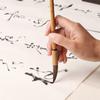 Lanting Xiangfei traje de pincel de escritura de barba de ratón de bambú 6 piezas pelo mixto pelo de comadreja caligrafía oukai escritura regular juego de pintura china pluma venta al por mayor