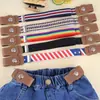 Cinturón de Jeans para Niños y Niñas Elasticidad Delgado Perezoso Invisible Sin Rastro Sin Agujeros Cinturón Coreano Estudiante Cinturón Infantil