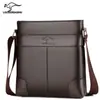 Textura de Cuero Genuino Bolso de Hombre Bolso de Hombro Bolso Cruzado con Solapa Maletín de Negocios Bolso Casual Hombres de Moda