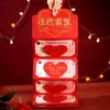 Nuevo Creativo Día de San Valentín Sobre Rojo Plegable Personalizado Romántico Bolso de Sobre Rojo Gran Capacidad Ritual Rojo Sobre Listo para la Venta