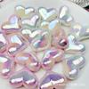 Accesorios de joyería DIY, acrílico, agujero recto, color melocotón, corazón, amor, cuentas sueltas, llavero, collar, cadena para teléfono móvil, cuentas