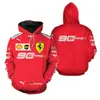 Sudadera Ferrari 2023 impresión digital 3D pilotos Carlos equipo F1 Ferrari rojo camisa