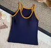 Camisole Quente Escovada com Gola U de Cor Contrastante Feminina para Outono e Inverno com Bojo Top Camisa de Base para Usar por Baixo ou por Cima