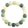 Pulsera de raíz de Bodhi creativa personalizada al por mayor de fábrica, cuentas de barril verde degradado, joyería casual, pulsera para pareja para hombre y mujer, regalo