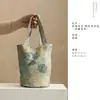 Bolsa de almacenamiento cilíndrica de tela para juego de té, bolsa para juego de té de viaje al aire libre, bolsa de almacenamiento para juego de té de una tetera y tres tazas