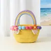 Bolsos de nicho coreanos, bolsos de playa, bolsos tejidos, bolsos de mano tejidos con cuerda de algodón, bolsos de mano para mujer, bolsos de paja