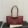 Nuevo Bolso de Hombro Único con Hebilla de Cuero Escarchado para Otoño Bolso de Mano Retro de Cuero con Cera de Aceite Moda Versátil Bolso de Axila para Mujer