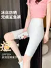Pantalones de Tiburón para Mujer Ropa Exterior Verano Talla Grande Leggings Finos Fitness Shorts Deportivos Control de Vientre Ajustados Pantalones de Yoga para Ciclismo