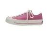 Zapatos Casuales de Lona Rosa con Suela Gruesa Aumentadores de Altura Estilo Japonés Okayama Kurume Zapatillas Casuales Aumentadoras de Altura para Mujer