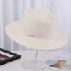 Moda Chapéu de Palha Francês Feminino Verão Praia Chapéu Côncavo Top Chapéu de Palha Chapéu Protetor Solar Retro