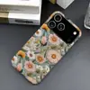Venta Caliente de Amazon Flores de Colores Plantas Manzana 18pm Funda para Teléfono Funda de Película Frosted Dos en Uno iPhone16