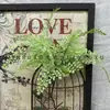 Plástico color nieve planta pegamento suave simulación Hierba persa Adiantum planta verde decoración hoja de helecho planta pared planta verde en maceta