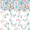 Novo Papel de Arroz Pegajoso Decoração de Cupcake Borboleta Comestível Festa de Borboleta Festa Atmosfera Feliz Suprimentos de Decoração