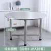 304 Aço Inoxidável Extra Espesso Dobrável Mesa Giratória para Comer em Casa Mesa Dobrável Barraca de Comida Banquete Mesa Redonda Mesa de Jantar
