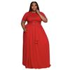 Traje de primavera y verano de comercio exterior transfronterizo 2023 de talla grande para mujer, recomendado por Amazon y eBay, conjunto de dos piezas con falda amplia y suelta.