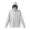 Ropa de Protección Solar de Seda de Hielo para Hombres y Mujeres, Hilo Original con Sensación de Hielo, Ropa de Protección Solar UPF50+, Anti-UV, Visera Desmontable, Chaqueta Amigable con la Piel