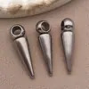 Brincos Pingente em Forma de Cone Galvanizados a Ouro Real em Aço Inoxidável Corrente de Cauda Pingente Pulseira Colar DIY Feito à Mão Acessórios de Joias