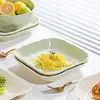 Cuenco de Cerámica Estilo Crema Hogareño 2024 Nuevo Cuenco para Comer Vajilla Cuenco para Fideos Cuenco para Sopa Set de Platos para Inauguración de Casa Esmalte Nuevo Producto
