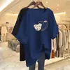2025 Exportación Exportación Longitud Media Estilo Coreano Holgado Talla Grande Casual Reductor de Edad Manga Corta Camiseta Moda Femenina Versátil Ropa de Verano