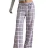 Pantalones europeos y americanos de cintura alta para mujer, pantalones casuales de estar por casa para otoño e invierno, pantalones largos holgados, pantalones de casa de seda de leche, pantalones para caminar