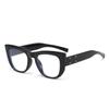 2026 Nueva Moda Retro Ojo de Gato Marco Grande Gafas Sin Graduación Estilo Europeo y Americano Tendencia Callejera Estilo Influencer Adelgazantes Montura Gruesa Gafas