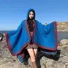 Chal bohemio, capa exótica para mujer, adecuada para viajes a Xinjiang, excursiones por la pradera y sesiones de fotos, capa exterior de estilo étnico