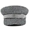 Sombreros de la Marina Británica Europeos y Americanos, Boinas con Hebilla de Cinturón de Diamante, Gorras de Pico de Moda Coreana, Sombreros Octogonales, Sombreros de Copa Plana de Celebridades de Internet