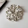 Goma de Pelo de Lunares Simple Nueva y Moderna, Elástico Elegante para el Cabello, Accesorio de Cuatro Capas para Coleta, Adorno para el Cabello para Mujeres
