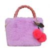 Bolso de felpa de celebridad de Internet 2024 de gran capacidad Bolso de felpa bolso peludo otoño e invierno piel de cereza