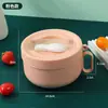Bol grande de acero inoxidable 304 para fideos instantáneos, portátil con tapa, tazón de arroz para dormitorio estudiantil, trabajadores de oficina con vajilla, lonchera