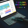 Adecuado para Funda Protectora iPad Air 13 pulgadas 2024 Pro110.9 Teclado Bluetooth Retroiluminado Colorido Ranura para Lápiz Funda de Cuero
