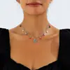 Accesorios Navideños Europeos y Americanos Transfronterizos Nueva Moda Collar de Campana y Copo de Nieve Cadena de Clavícula Doble Capa Personalizada para Mujeres