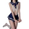 Lingerie Sexy Transparente Role-Playing Estilo Preppy Uniforme de Marinheiro Apaixonado Brinquedos Sexuais para Mulheres 322