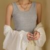 Colete Feminino Verão Fino Branco Pequeno Alça Externa Roupa Externa Fashionável Fashionável Fashionável Yoga Esportes Base Interna Top