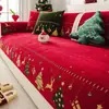 Almofada de sofá de Natal estilo americano transfronteiriça, adequada para todas as estações, assento de chenille, 2026 luxo leve, capa de sofá à prova de gatos
