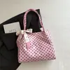 Bolso de mano informal único de lunares, gran capacidad, elegante, estilo perezoso, moda, simple, para ir al trabajo y uso artístico