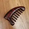 Pente massageador multifuncional de seis bordas de madeira e cinco dentes, pente de cabo longo, sândalo, cinco dedos, cinco dentes, tendão, dentes grandes, pente de madeira fofo