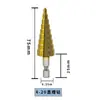 Brocas de pagoda chapadas en titanio de venta caliente para taladrar diversos materiales fácilmente, afiladas, resistentes al desgaste y eficientes para taladros eléctricos