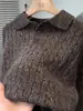 Suéter Clásico de Punto Trenzado con Cuello Polo para Hombre, Engrosado para Otoño e Invierno, Suéter de Punto Casual