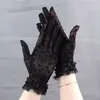 Guantes de Protección Solar para Mujer de Primavera y Verano Guantes de Malla Transpirable Leopardo Guantes con Dedos para Protección Solar al Conducir Encaje Fino Moda