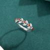 Anillo de Espiga Estilo Chino Ping An Ágata Imitación Rojo Sur Espiga de Trigo Primavera Verano Nuevo Estilo Mori Hojas Frescas Joyería