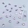 Accesorios Súper Brillantes para Uñas Paquete Mixto Rhinestones Irregulares de Fondo Plano Morado Claro Rhinestones para Uñas con Forma de Rombo Rhinestones de Cristal Aurora al por Mayor