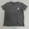 Camiseta Top Casual de Algodão com Bordado de Ursinho, Manga Curta, Verão, Gola Redonda, para Mulheres