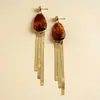 Pendientes Geométricos de Flor de Resina Transfronterizos Europeos y Americanos Otoplastias Maillard Otoño e Invierno Diseño Nicho de Gama Alta Joyería para Orejas Venta al por Mayor