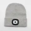 Auriculares Bluetooth Transfronterizos Gorro con Luz LED Ciclismo al Aire Libre Versátil Cálido Deportivo Recargable Gorro de Punto Gorro Luminoso