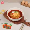 Nekketsuke Ramen de Sésamo Paquete de 4 con Trozos de Huevo, Envasado al Vacío, Cocido Primero y Luego Añadido con Ramen de Sésamo Sabor Huevo