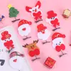Nueva Pinza para el Cabello Navideña de Dibujos Animados Creativos Pinza para el Cabello Linda Infantil Papá Noel Navideño Estudiante Pequeño Regalo