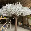 Árbol de Flor de Cerezo Artificial Blanco Decoración de Hotel Paisajismo Árbol de los Deseos Adorno de Pie para Lobby Café Árbol de Flor de Peral