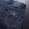 Calça Jeans Masculina Super Macia Weipe Primavera e Verão 2025 Fina de Liocel Anti-Rugas Elástica Solta Reta